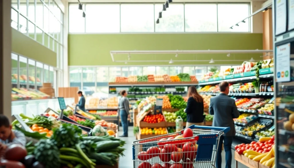 استعراض عروض العثيم اليوم الاثنين في متجر بقالة عصري مليء بالمنتجات الطازجة.