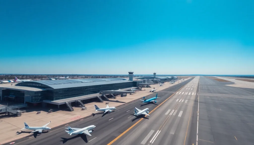 Explore Birmingham Airport with bustling aircraft and passengers, capturing the vibrant travel atmosphere.