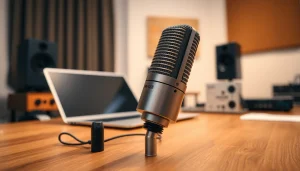 Capture the essence of the MV 88 microphone in a modern studio setting.