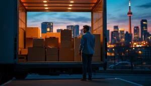 Efficient Toronto moving services team packing belongings for a smooth relocation.