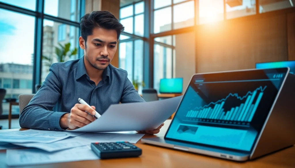 카드 현금화에 대한 재정 서류를 분석하는 전문가의 모습