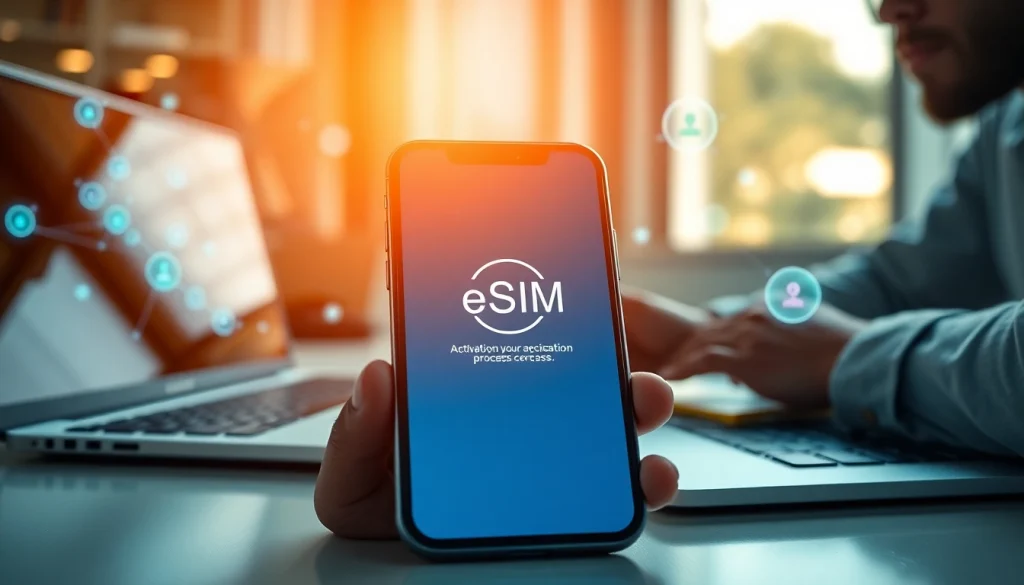 Activate eSIM on mobile devices at https://esimfo.com with user-friendly tech presentation.