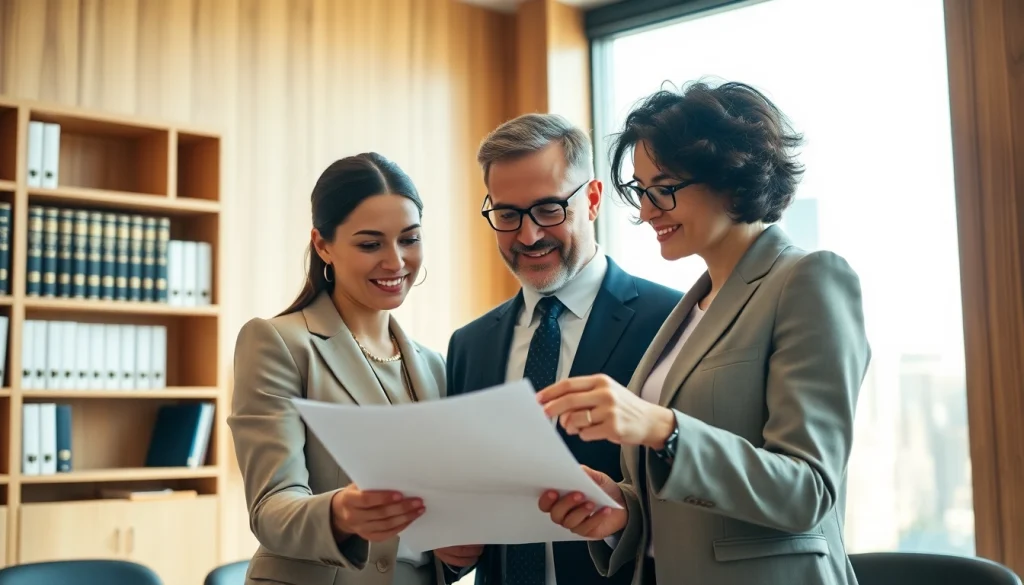 Legal professionals from https://www.steinhardtlawfirm.com reviewing documents with dedication and teamwork.