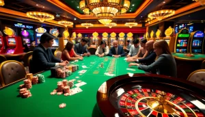 Experience the excitement at 789win com with vibrant casino tables, poker chips, and dazzling slot machines.