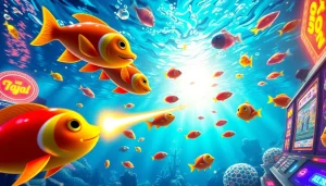 Exciting gameplay of bắn cá đổi thưởng with colorful fish and dynamic underwater visuals.