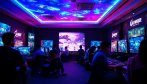 Exciting gameplay scene of LC88 Game with players enjoying modern gaming technology in a vibrant atmosphere.