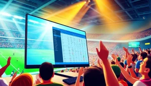 Engaging sports betting scene featuring https://ufabet-auto.in with fans and vibrant atmosphere.