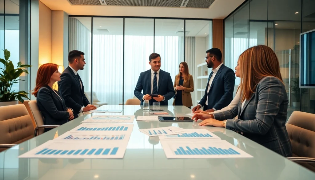 Audit Services in UAE showcased in a modern office environment with professionals collaborating over financial reports.