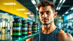 Shop for premium quality SARMs supplements to buy sarms uk with reliable fitness equipment in the background.