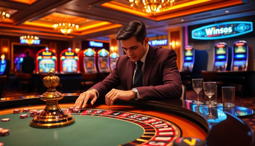 Engage in thrilling gameplay at win55 com with vibrant casino tables and exciting gambling action.