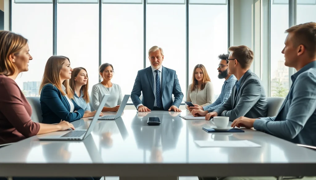 Engaging session with a business coach near me in a modern office environment, fostering collaboration.