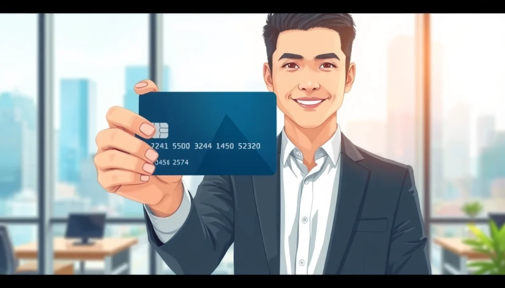 카드현금화 방법을 설명하는 신뢰성 있는 사람의 모습