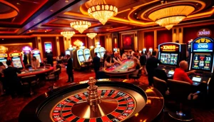 Players enjoying engaging games with XN88 casino branding at a vibrant gaming table.