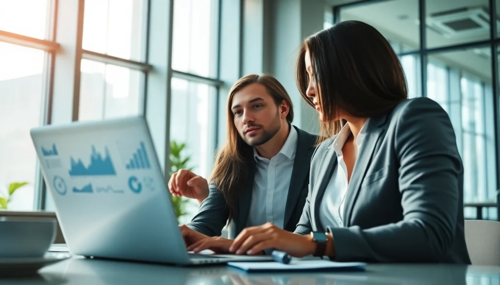 Visualize competitive intelligence analysis with business professionals engaged in strategic discussions.