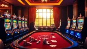 Rasakan sensasi Togelsumo dengan mesin slot yang berwarna-warni dan meja kasino yang menampilkan permainan seru.