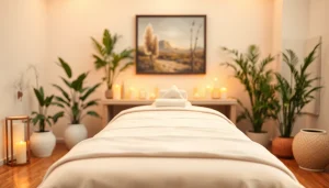 여성전용마사지 제공하는 아늑한 마사지 룸의 편안한 이미지