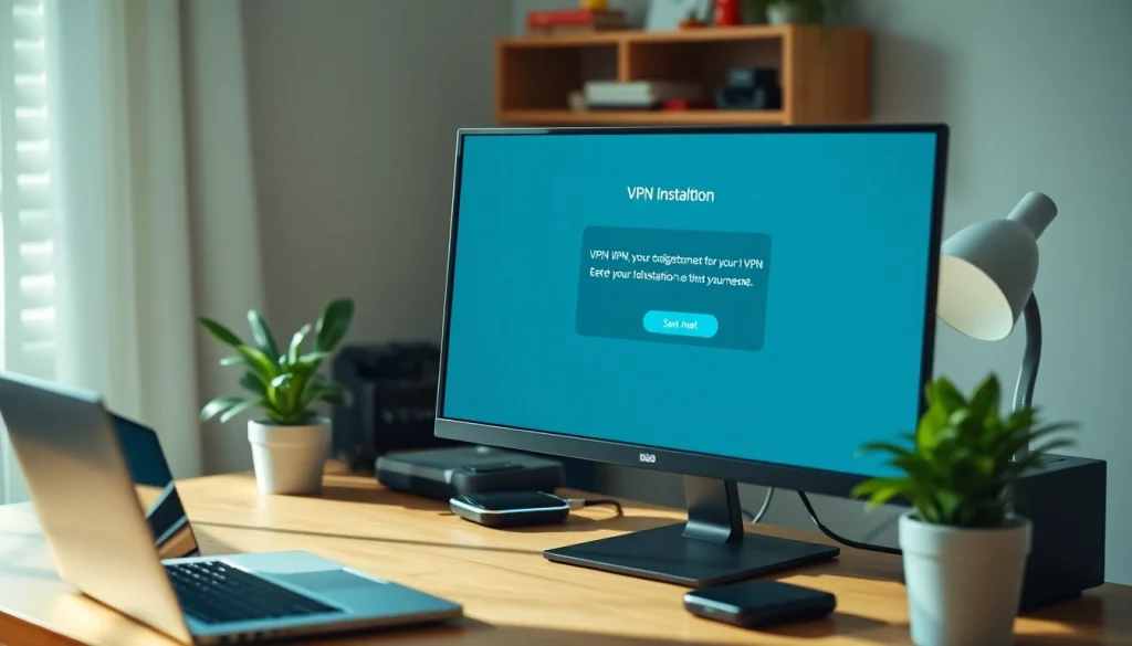 Download vpn fre with a straightforward installation process displayed on a computer screen.