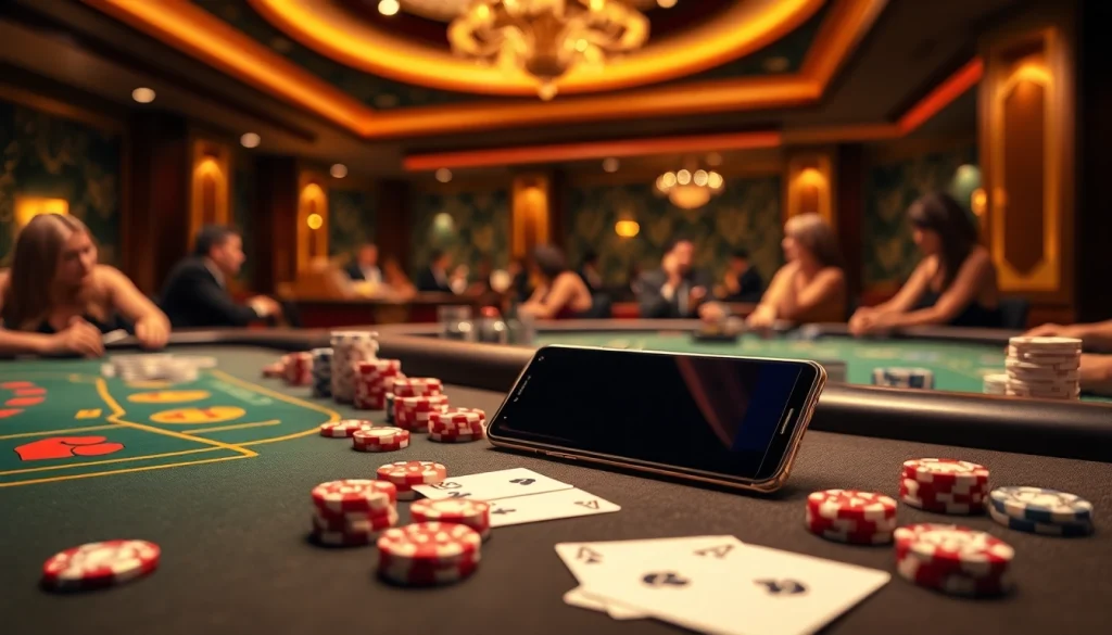 Experience excitement with Samsung Galaxy S8 on a luxurious casino table filled with poker chips and cards.