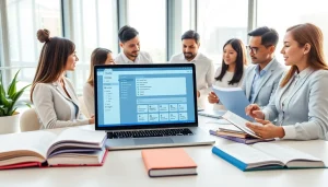 Youdao翻译 software interface in a vibrant modern workspace with language materials.