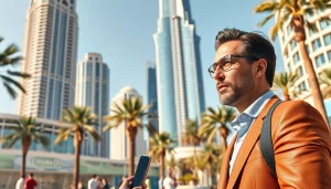 Interview showcasing news coverage at https://emiratenewsday.com in Dubai's vibrant cityscape.
