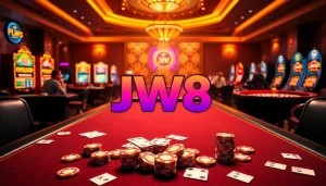 Experience the excitement at JW8's lively casino tables with vibrant gaming action.