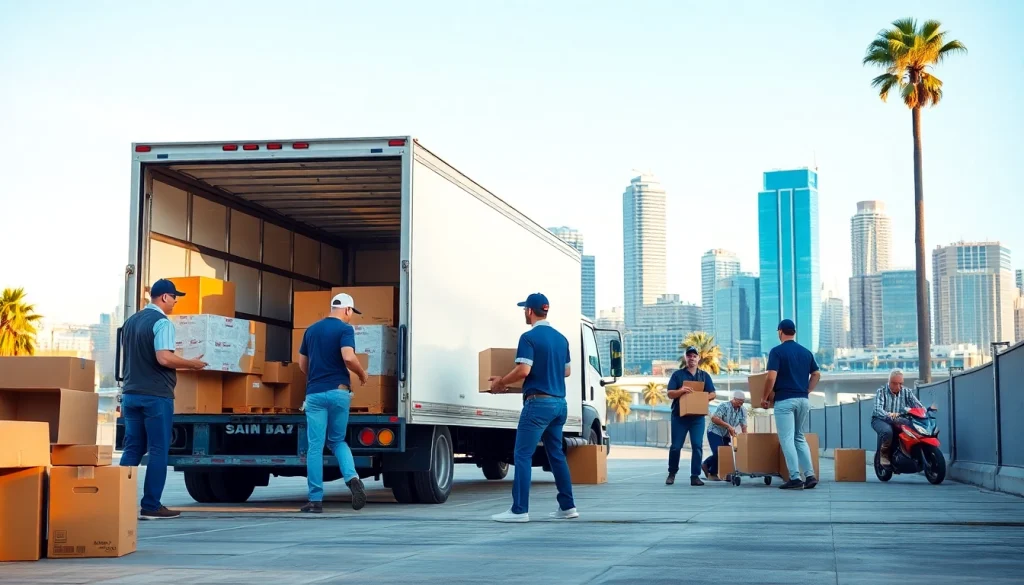 San Diego Moving and Storage services with professional movers in action.