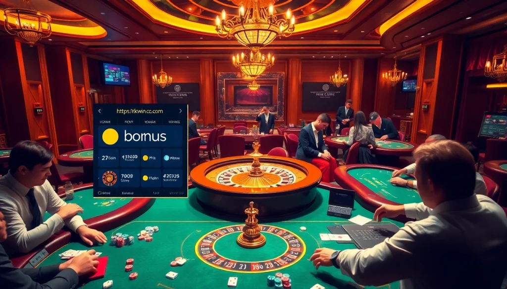 Experience thrilling gameplay at https://kkwin.co.com/ with vibrant casino tables and exciting betting options.