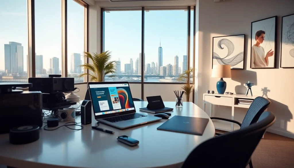 Dennis Wimberly Jr's innovative workspace showcasing professionalism and creativity.