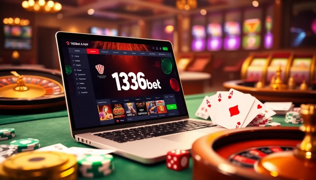 Experience thrilling gameplay with the 136bet App featuring vibrant casino elements.