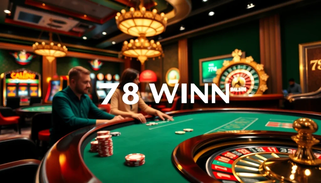 Experience the excitement of casino gaming with 78WIN at a premium poker table.