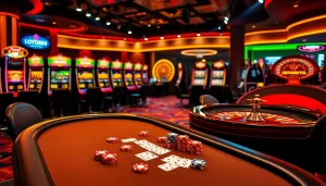 Experience excitement and luxury at Casino LOTO188 with vibrant tables and stunning slot machines.