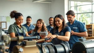 Students participating in hands-on activities at trade schools in Hawaii, showcasing teamwork and learning.