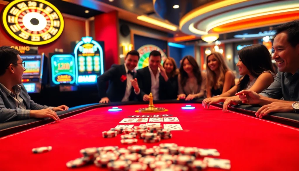 Experience the excitement of GG88 gaming at a luxurious casino table with poker chips and cards.