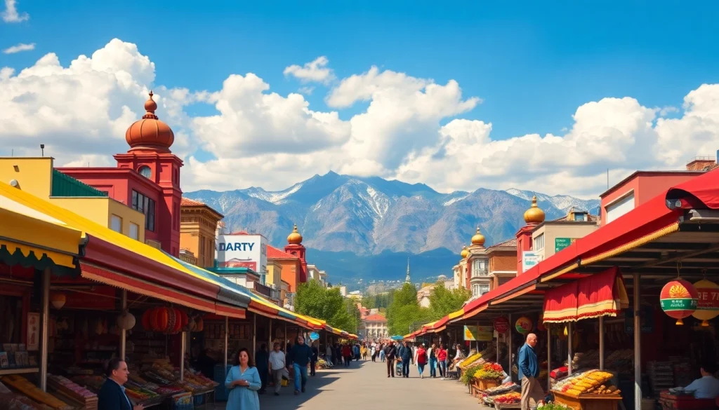 Explore the vibrant market scene of Almaty, Kazakhstan, showcasing https://albmaftoh.com local culture and traditions.