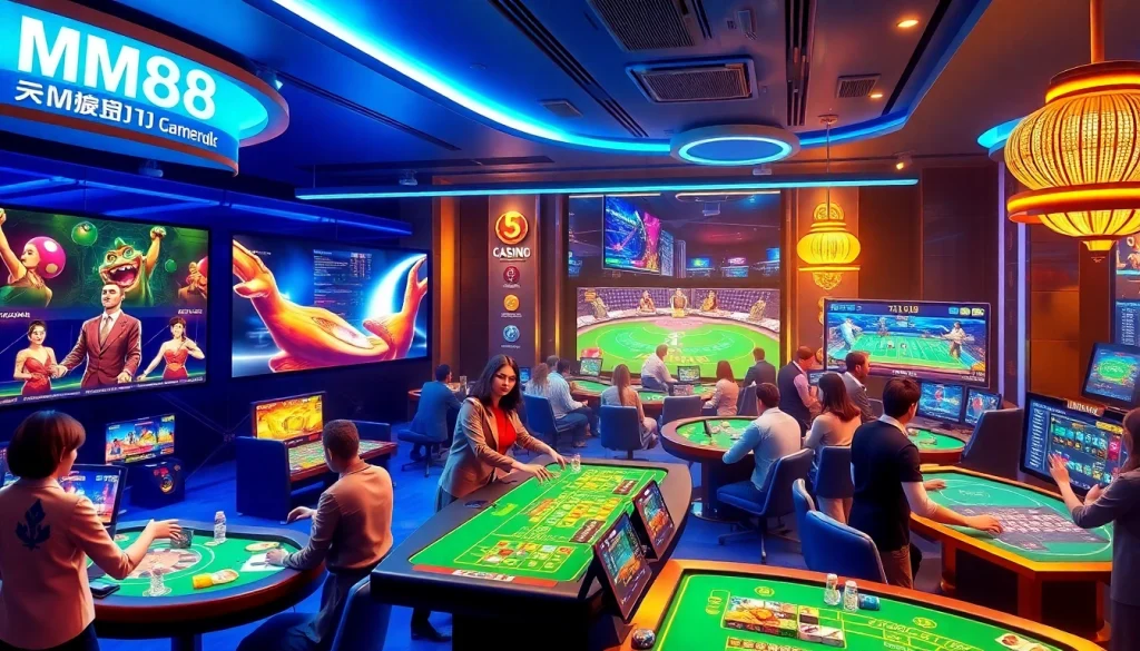 Dynamic online gaming experience at https://mm88.agency/ showcasing casino games and sports betting.