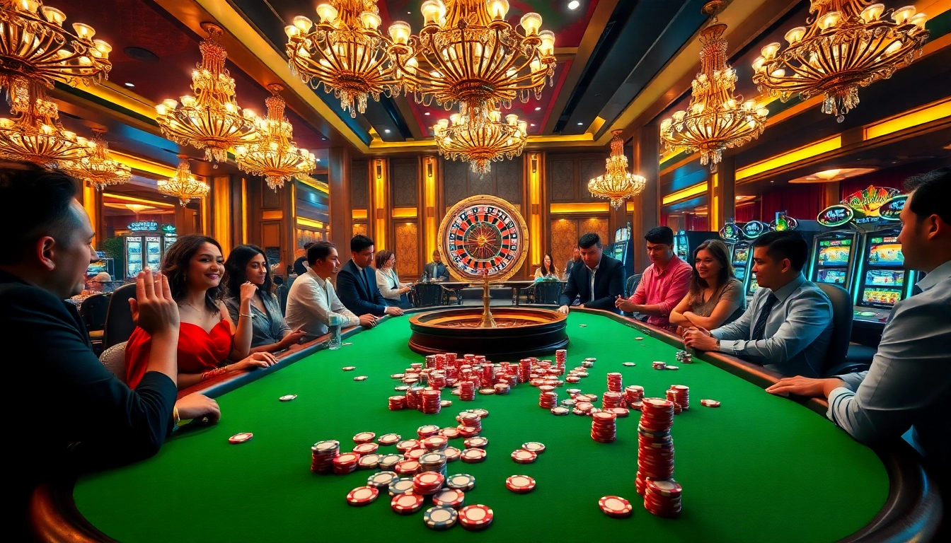 Go8 gaming table showcasing thrilling bets in a luxurious casino atmosphere.