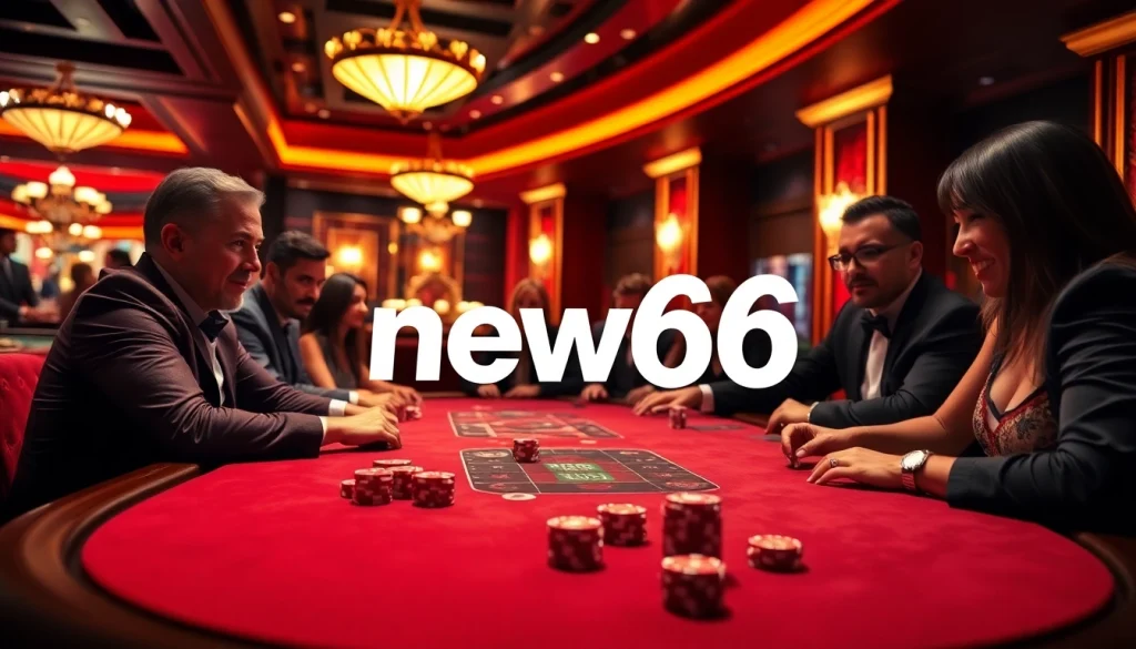 Experience the excitement of the new66 casino with thrilling game tables and vibrant chips.