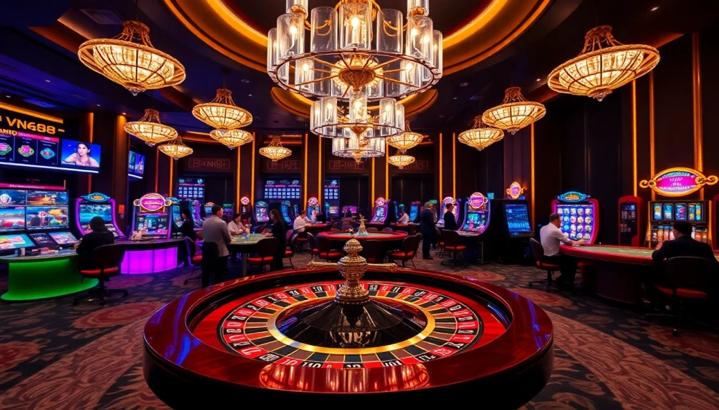 Experience the thrill of gambling with VN88's vibrant online casino interface.