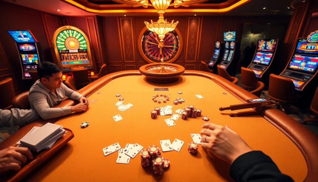 Experience the thrill of Baccarat at Nhà Cái XX88 with vibrant tables and exciting cards.