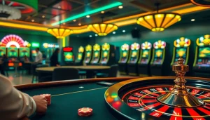 Gambler placing bets at a vibrant 123b online casino table with stunning visuals.