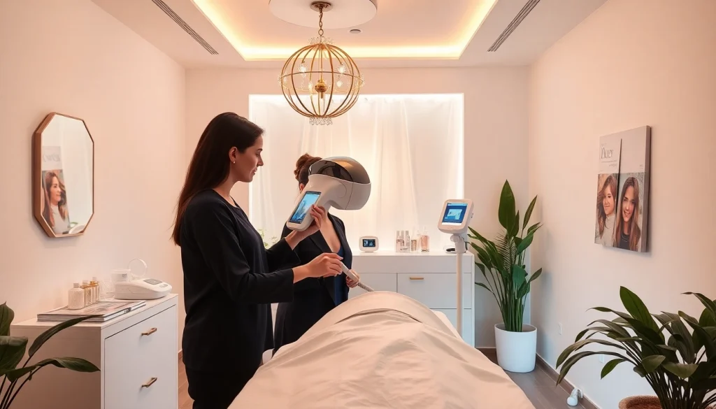 Professional salon epilare definitiva offering laser hair removal with trained specialists in a serene setting.