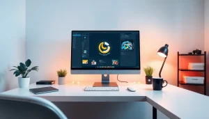 Nano Banana Pro interface showcased in a modern workspace with a professional atmosphere.