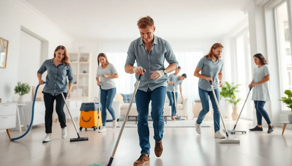 Delivering professional cleaning service expertise in a bright, modern home environment.