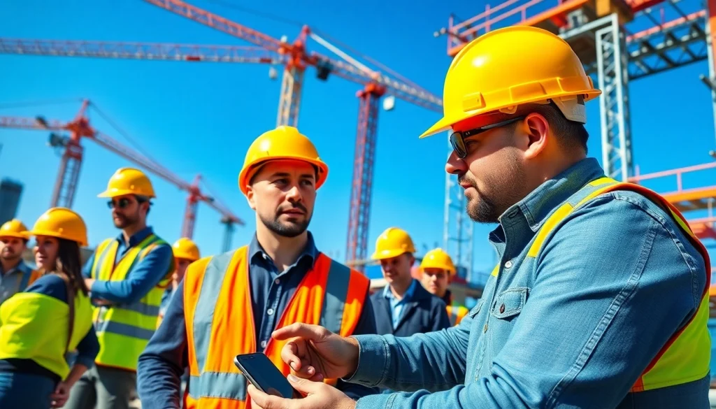 Explore diverse careers in construction with professionals showcasing teamwork on a vibrant job site.