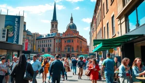 Vibrant city life scene in Coventry showcasing community spirit at coventryhub.co.uk.