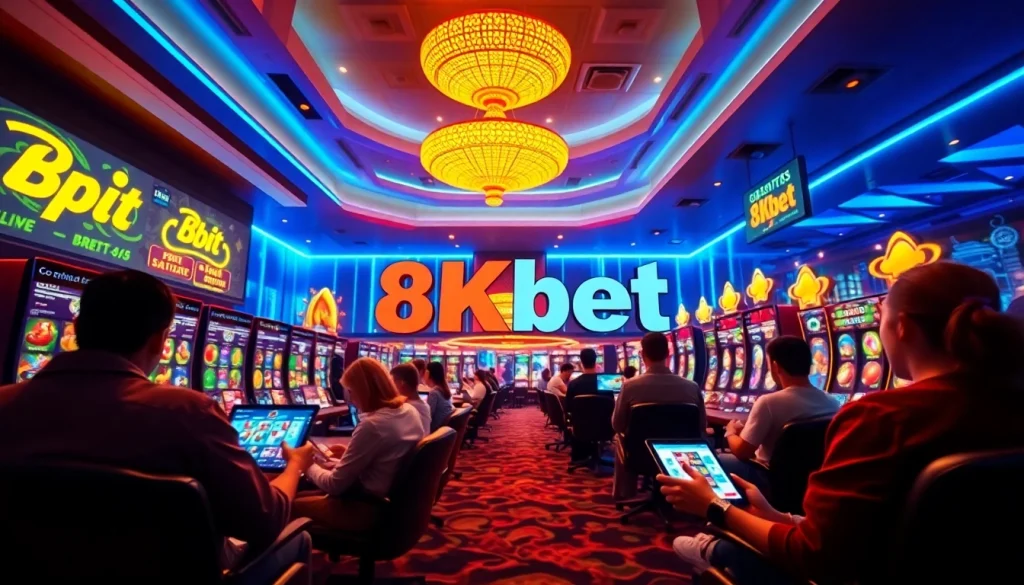 Experience the thrill of online gaming with 8Kbet in a vibrant digital casino.