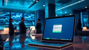 td web business banking login interface in a modern office setting