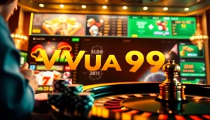 Vua99 users engaging in an exciting online sports betting experience with vibrant graphics.