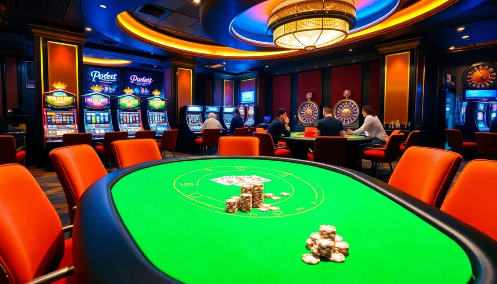 Experience the excitement of the c168 game at a modern casino table with vibrant colors.