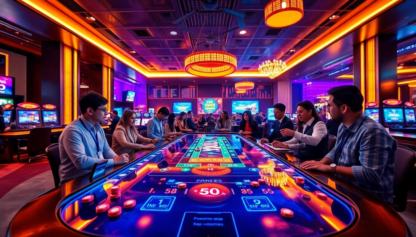 UU 88 online casino scene with modern digital gaming table and enthusiastic players.